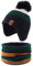 XIAOHAWANG Baby Mütze Winter Klassische Kindermütze Mädchen Jungen Warme Strickmütze mit Pompon Kleinkind Bommelmütze für Outdoor-Aktivitäten (4-7Jahren, Grün(Hut+Schal))