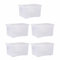 TENLITE [𝐏𝐚𝐜𝐤 𝐨𝐟 𝟓] Large Plastic Storage Boxes with Lids | Clear Transparent Storage Box | Stackable Nestable Container - 𝐌𝐚𝐝𝐞 𝐢𝐧 𝐔.𝐊. (60 Litre)