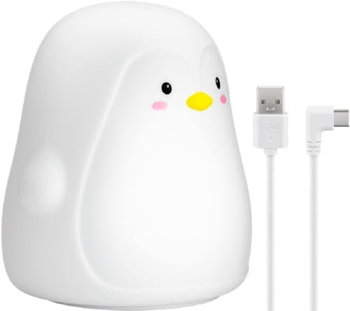 goobay 61648 LED Nachtlicht Pinguin/geeignet als Einschlafhilfe, Stilllicht und Kinderzimmer Deko/leuchtet in warmweißem Licht, 7 Farbwechsel und 3 Leuchtmodi, Klein, Weiß