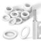 Ancable 60 arandelas de plástico para puertas de habitaciones, bisagra de puerta para puertas de habitaciones estándar, 10,20 mm x 15 mm, anillos de montaje sin marcas de abrasión, 1 mm, 30 unidades y
