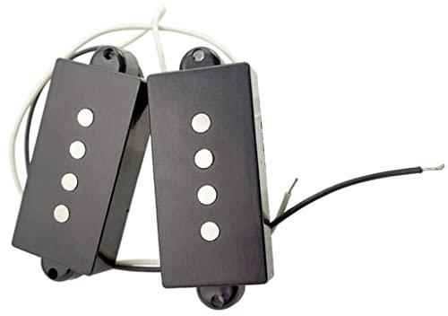 rockible Micro Double Bobinage pour Basse 4 Cordes, Noir