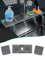Abulun paraspruzzi lavello cucina-24in Tappetino per Rubinetto-Tappetino Silicone Proteggi lavandino Cucina-scolapiatti da appoggio per lavello