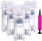 55 PCS Wine Bottle Protectors,Bubble Wrap Bags,Inflatable Column Packaging Air Bags, Wine Bags Wine Bottle Packaging, Reusable for Luggage, Airplane, Travel, Transport Inflatable Bag, with Free Pump