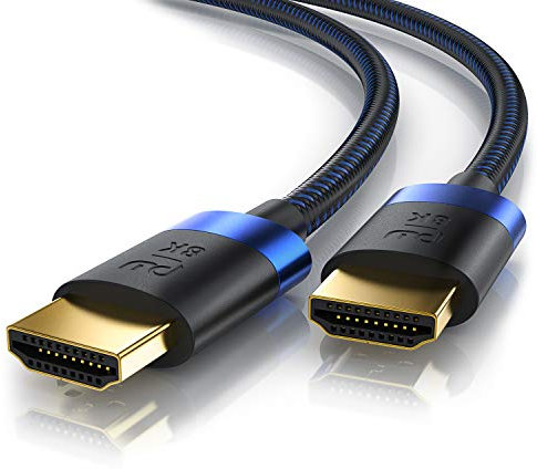 CSL - 16k HDMI Kabel 2.1-5m - 16k@30Hz 8k@60Hz 4k@120Hz - UHD II - Ultra High Speed Ethernet 48Gbps - HDMI 2.1 8k 16k / 2.0 4k - HDR 10+ eARC 3D VRR - Gaming TV PS5 Xbox