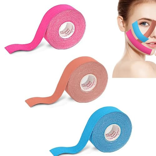 JJiaoLinin Face Lifting Tape,3 Stück Anti Falten Patches Myofasziales Gesichtstraffungsband Multifunktional Face TapeFace Lifting Tape Anti Falten Facial für Straffung der Gesichtshaut von Frauen