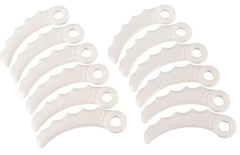 12 Pcs Plastic Blades for Makita 198426-9 Replacement Blades Cutter Head Plastic 255MM String Trimmer Parts Accessories