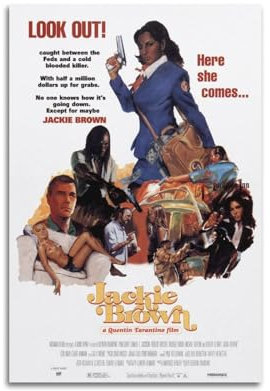 Leinwandposter Jackie Brown, Raumdekor, Poster für Schlafzimmer, Wohnzimmer, Wände, 60 x 90 cm, ungerahmter Stil