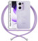 Funda Cuerda Compatible con OPPO Reno 13 F/Reno 13 FS 5G, Transparente Silicona Esquinas Reforzadas, Morado
