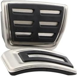 Pedalauflage Für VW Für Passat B8 Für Variante 2016-2023 Für Tiguan MK2 Gas Brems Fuß Rest Pads Pedal Abdeckung LHD Auto Pedale Bremse Pedalkappen(2pieces AT)