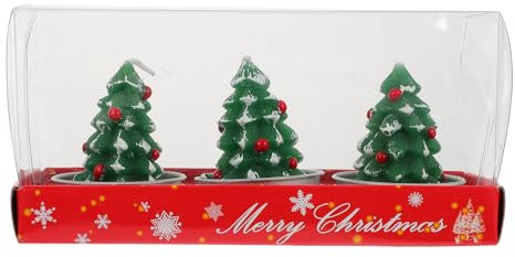 Cabilock 3pcs Albero Di Natale Forma Candele Natalizie Candele Per Il Matrimonio A Casa