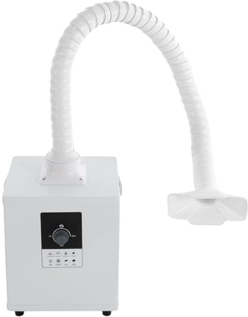 Lötrauchabsorber - Leistungsstarke 258m³/h 150W Absaugung, geräuscharmes, 3-stufiges Filtersystem mit 7 Filtern für lötrauchabsaugung Laserschweißen, Rauchabsaugung und Desktop-Löten(Weiß)