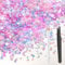 Bouiexye 80g Mix Flatback Pearls and Rhinestones for Crafts Pink Purple Mixed Size 2mm-10mm Half Round Pearls Rhinestones for Nail Art Tumblers Shoes DIY Bedazzling with Tweezers Wax Pen