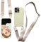 SINQERISHT Mobile Phone Lanyard Case for Apple iPhone 7 Plus/8 Plus, Soft Silicone TPU Phone Case with Nylon Shoulder Strap, Stylish Crossbody Strap, Shockproof, Protective Cover 5.5 inches, White
