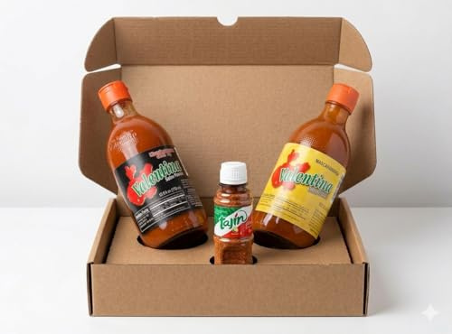 Set Salsa Picante V (Negra y Amarilla) y Tajín - Pack de 3