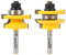 Yonico 12241q Round Over 2 Bit Rail and Stile Router Bit Set 1/4-Inch Shank
