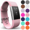 Yousave Accessories Bracelet De Rechange Compatible Pour FitBit Charge 2, Sangle De Remplacement Pour Le FitBit Charge 2 - Grand - Rose Clair