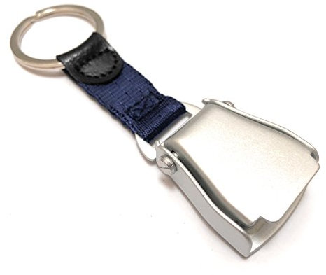 Porte-clés de Ceinture de sécurité pour Avion | Étiquette de Bagage | Haute qualité | Marine - Fini Mat