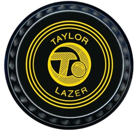 Taylor Lazer Progrip Indoor/Lawn Bowls - Heavy - Black - Set Of 4 (Size 0)