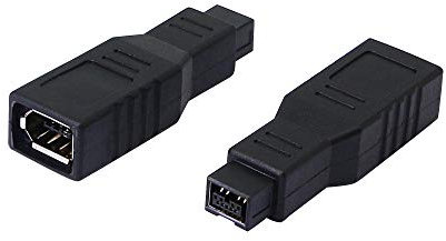 Cerrxian Lot de 2 adaptateurs IEEE1394 avec port femelle à 6 broches FireWire 400 vers connecteur mâle FW 800 à 9 broches