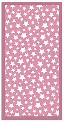 Panorama Alfombra Vinílica - Modelo Estrellas Color Rosa 160x230 cm - Varios tamaños - Decoración Hogar, Cocina y Salón