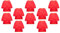 HomeDecTime 10 Pack Kids Art Smocks Children Waterproof Artist Painting Aprons with Long Sleeve for Age 3-8 Years, Red Color