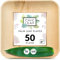 Chic Leaf Compostable & Biodegradable Eco-Friendly Square Plates (50) - 6 Inch Heavy-Duty Party Plates - Better Than Plastic Disposable Dinnerware Set
