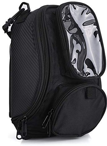 EVGATSAUTO Motorrad Tasche, schwarz Universal Motorrad Fahren Starkes Magnetöl Kraftstoff Tankrucksack Motorrad Magnet Gepäck Wasserdicht