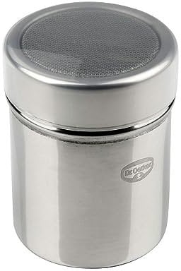 Dr. Oetker 2406 Espolvoreador cacao y azúcar glas repostería de malla en acero inoxidable, color inox, apto para lavavaji Siebstreuer inkl. Deckel, Rostfreier Edelstahl