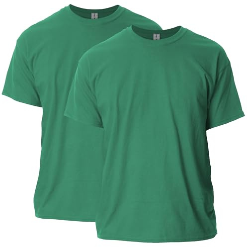Gildan Mens Ultra Cotton T-Shirt Style G2000 T-Shirt, Kelly Green (2-Pack), 3XL