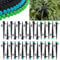 100 piezas Emisores de riego por goteo de 360 grados, HOINCO Goteros de riego ajustables 0-15.8 GPH, Ajuste para tubería de riego por goteo de 4 mm ID 7 mm OD, Riego por goteo de jardín Micro goteros