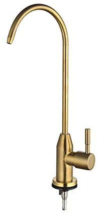 Rubinetti della Cucina, Rubinetto Depuratore d'Acqua Potabile Diretto per Uso Domestico, Rubinetti in Acciaio Inossidabile Spazzolato Oro, Rubinetto Lavello A 2 Punti con Maniglia Singola,B