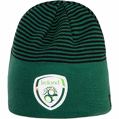 New Era FAI Ireland Cuff Stripe Beanie (one Size, Green)
