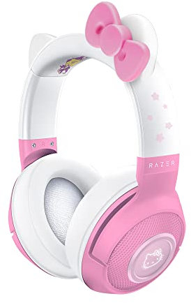 Razer Kraken BT Hello Kitty Edition - Bluetooth Wireless Gaming Cat-Ear Headset (Chroma RGB Lighting, Internal Beamforming Microphone, 40mm Driver, Earcup Controls) Hello Kitty Ed