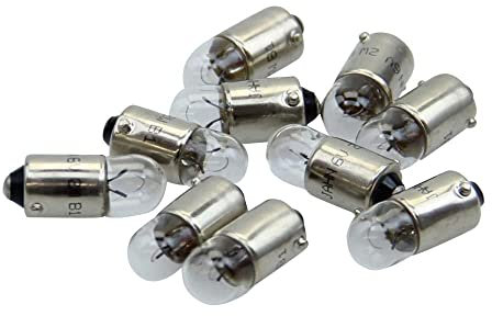 Citomerx 10x Glühlampe 6V 2W Ba9s Birne Lampe Rücklicht für Mofa Moped Oldtimer