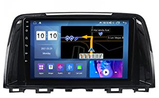 ZYRXRQCDZ Double Din Car Stereo 9 Inch Touchscreen Car Radio with Bluetooth Backup Camera Car Multimedia Navigation for Mazda 6 2012-2017 Support Carplay/WIFI/DSP/4G/SWC/DAB+,M600S 6G+128G