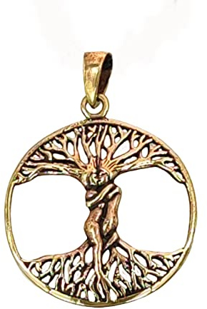 Kiss of Leather Pendentif arbre de vie en bronze, br. 176, Bronze
