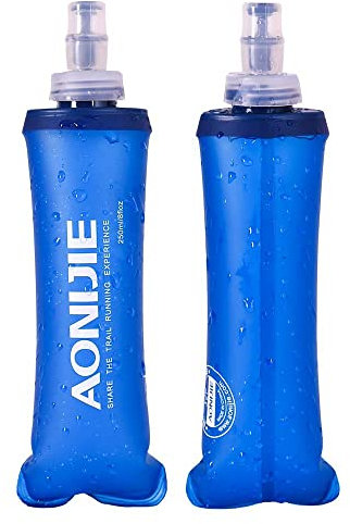 AONIJIE 2 Pack 250ML Collapsible TPU Soft Flask for Outdoor Sports Hydration Lightweight Folding Water Bottles for Running Hiking Cycling (A#250ml - 2 Pcs)