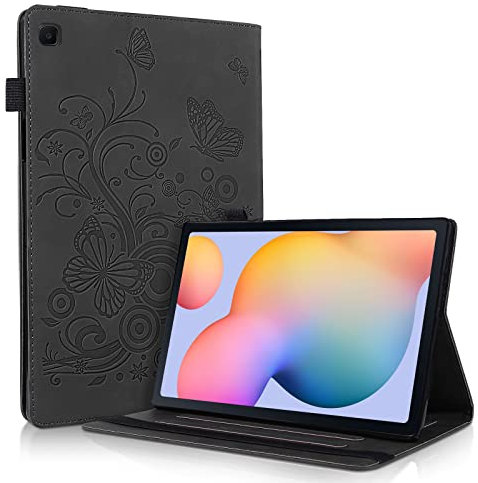 Aswant Custodia per Samsung Galaxy Tab S6 Lite 10.4 2020/2022 SM-P610 / P615 Cover Tablet Samsung S6 Lite Ultra Sottile Smart Cover in Pelle Con funzione Stand/Portafoglio Per Tab S6 Lite, Nero