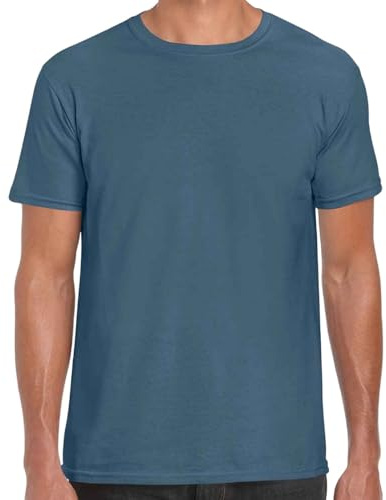 Gildan Mens Short Sleeve Soft-Style T-Shirt (M) (Indigo Blue)