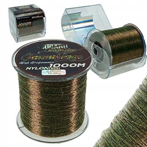 Karpfenschnur Monofile Angelschnur Tsugaru Camouflage 600m 0,35 mm - 14,8 kg