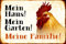 Blechschild 20x30cm gewölbt Tiere Huhn mein Haus Garten Familie Deko Geschenk Metall Schild