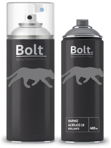Pack Spray Pintura Bicapa Para Seat Metalizado + Barniz 1K 400Ml (LS7Y GRIS LUNA)