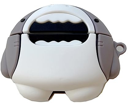 PLXBYC Custodia per auricolari per OPPO Enco Air e Enco Air 2, simpatico cartone animato Shark design Silicone auricolare Protector Cover per oppo enco Air 2 con gancio