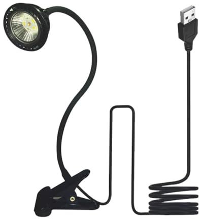 QeeHeng Lampe Lampe Reptile UVB/UVA avec Support Pivotant 360° et Bras Métallique, Alimentation USB pour Terrarium