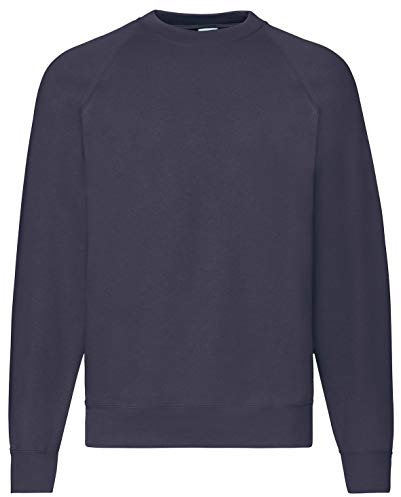 Fruit of the Loom Raglan Sweatshirt für Herren, matt, Dunkel-Ultramarinblau, XXL