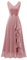 Berylove Abito in Chiffon Donna Abiti da Sera Lunghi Abiti da Sposa Abito da Cocktail Donna Abiti da Ballo Eleganti Abiti da Damigella Lunghi Abito Rosa BLP7082 Blush L