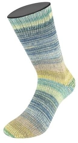 LANA GROSSA MW100 Cotton Bamboo Positano | 4-fädiger Baumwoll-Sockenklassiker | Handstrickgarn aus 40% Baumwolle, 25% Schurwolle, 20% Viskose (Bambus), 8% Polyamid & 7% Polyester | 420m & 100g Garn