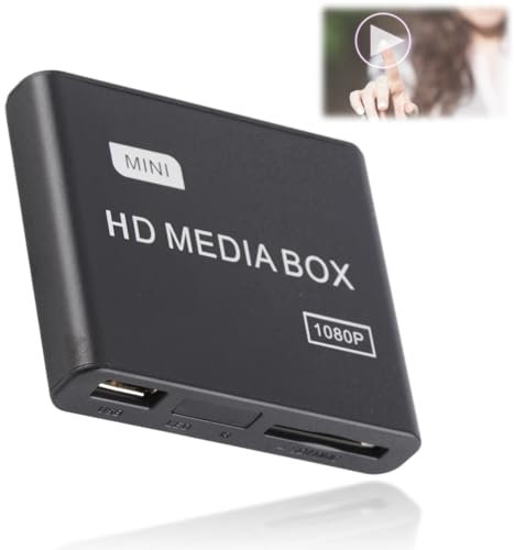 Lettore Multimediale Mini Box Full HD 1080P, Forte compatibilità Decodifica Perfetta Bellissimo Aspetto per il Televisore (Spina europea)