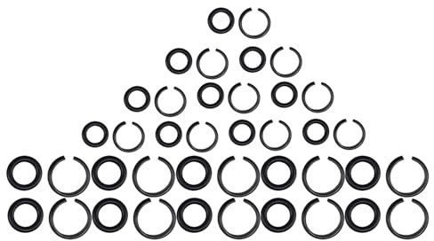 10 Sets 3/8 Zoll und 10 Sets 1/2 Zoll Impact Retaining Ring Wrench Socket Clip with O-Ring, Compatible With Milwaukee Electric Wrench/Pneumatic Wrench