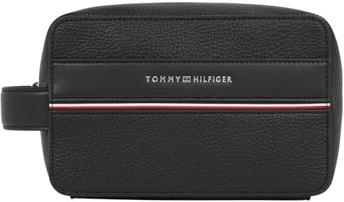 Tommy Hilfiger Th Corp Washbag PU Am0Am13048, Trousse de Toilette Homme, Black (Black), OS